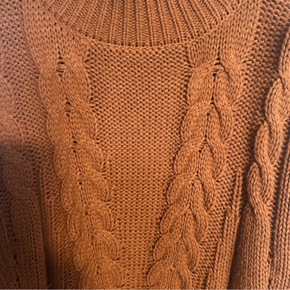 Cozy Cable Knit Crewneck Sweater in Rich Brown - Picture 6 of 8